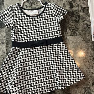Toddler Black & white printed dress